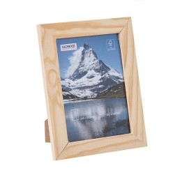 Holz-Bilderrahmen mit Glas 15x19,5cm
