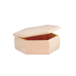 Holzkassette 6-eck 18x6cm