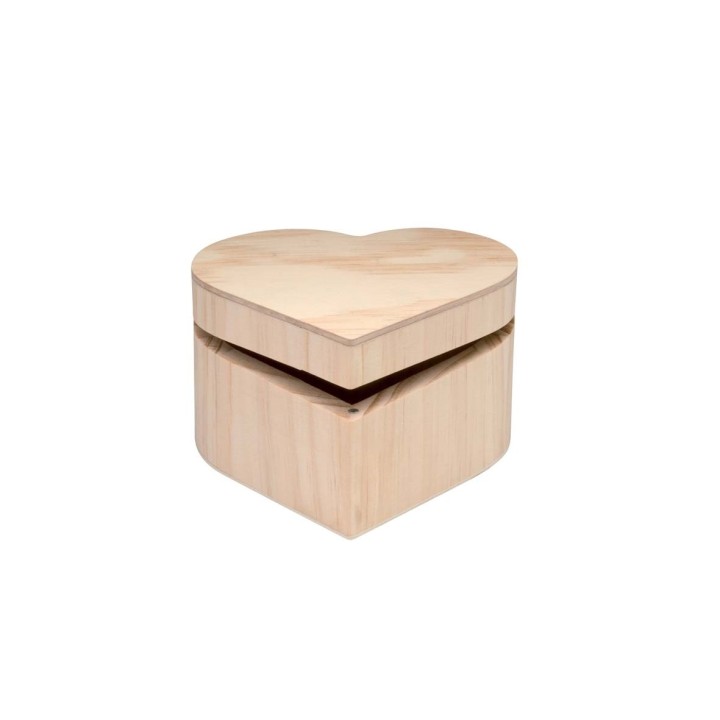 Herz-Box aus Holz 9x8,5x6cm