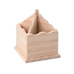 Stiftehalter aus Holz 14,5x11,7x11,7cm