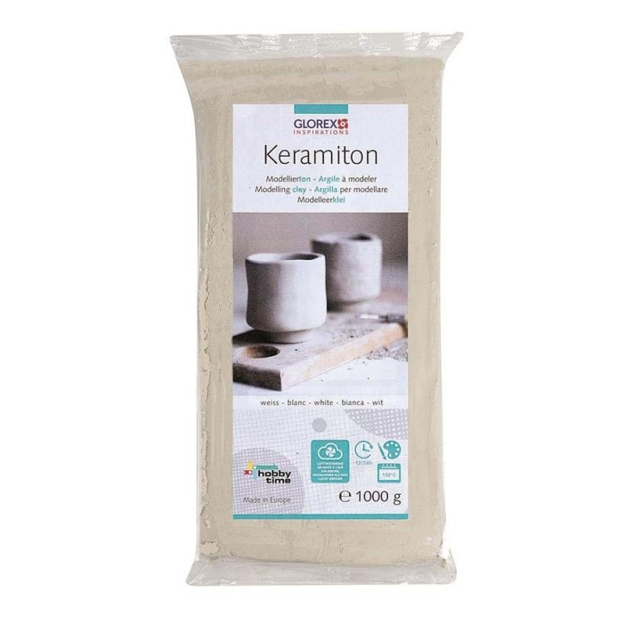 Keramiton blanc 1000g, argile à modeler