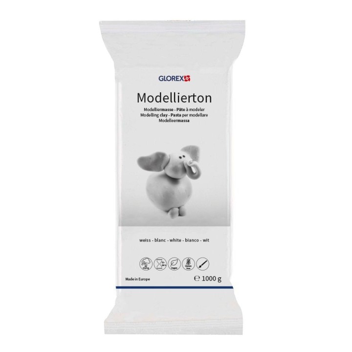 Modellierton weiss 1000g lufthärtend