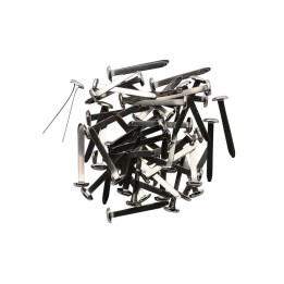 Attaches parisiennes 30mm 50pcs, couleur argent