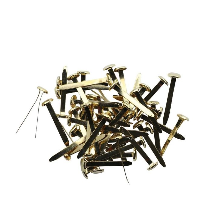Musterbeutelklammer 30mm, 50 Stück goldfarben