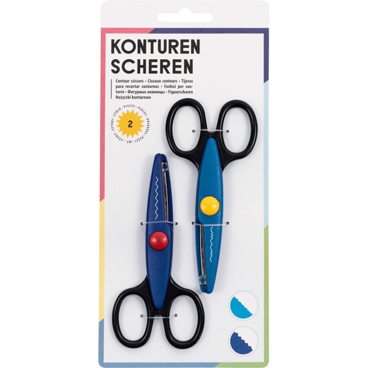 Konturenschere 2 Stück 14,5cm lang