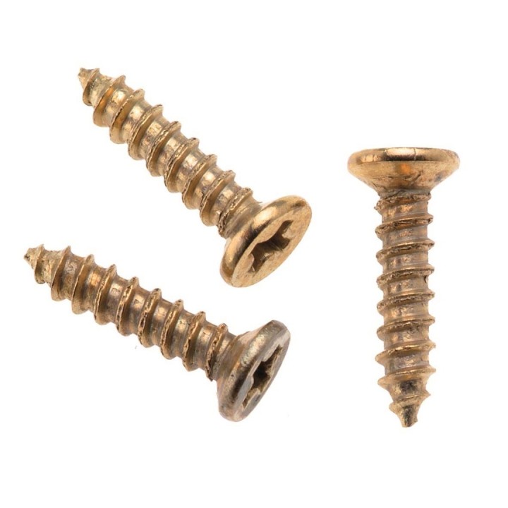 Vis miniatures 15x3mm 50pcs couleur or