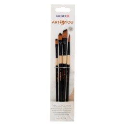 Synthetic Hobbypinsel 4er Set Pinsel mix, Gr. 6,8,10,12
