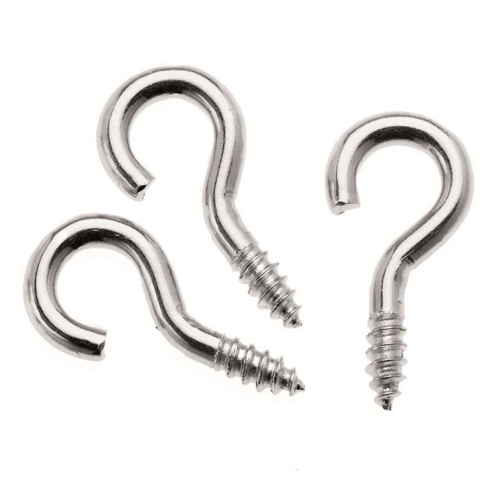 Schraubhaken 8x3mm 24 Stück verzinkt, offen
