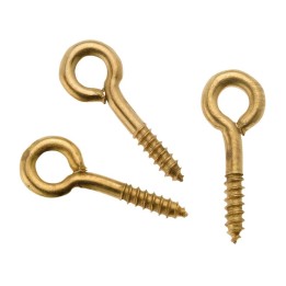Ringschrauben 12x5mm 24 Stück vermessingt, geschlossen