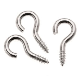 Schraubhaken 12x5mm 24 Stück verzinkt, offen