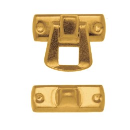 Schnallenverschluss 16x20mm 2 Paar nagelbar, goldfarben