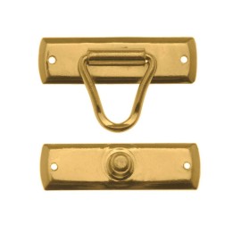 Schlaufenverschluss 18x29mm 2 Paar nagelbar, goldfarben