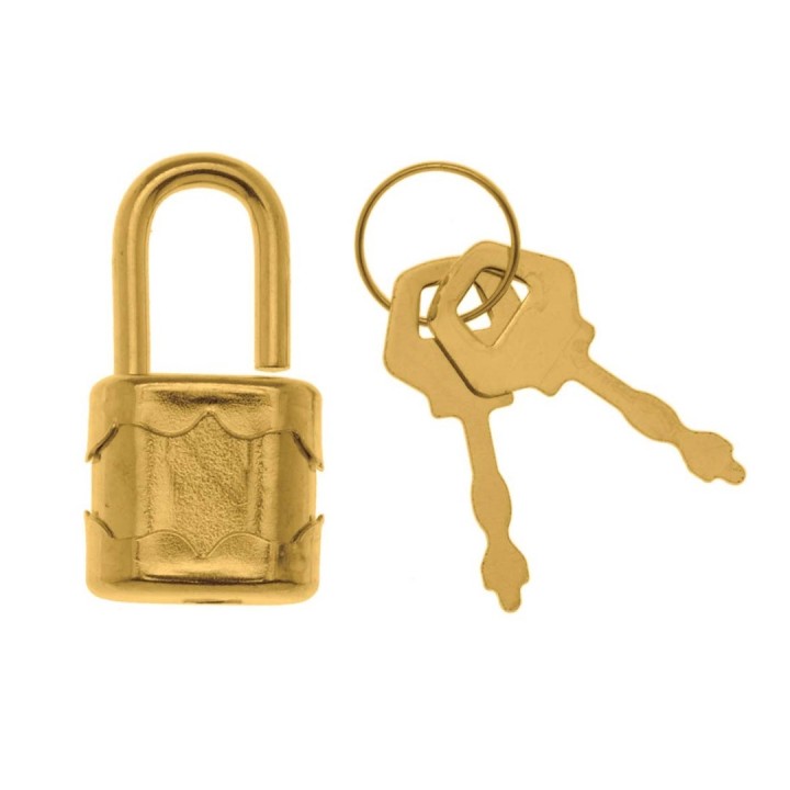 Muniature catch with 2 keys gold color