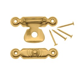 Etuiverschluss 19x26mm 2 Paar mit Beschlagstiften goldfarben