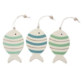 Poissons en bois 6pcs 7,5x4,7x0,6cm