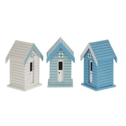 Strandhaus Holz sortiert 7,5x12,5x6,5cm