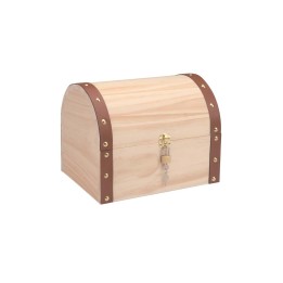 Schatztruhe aus Holz 27x18x20cm mit Schloss
