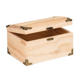 Schatztruhe aus Holz gross 18x12,5x10cm