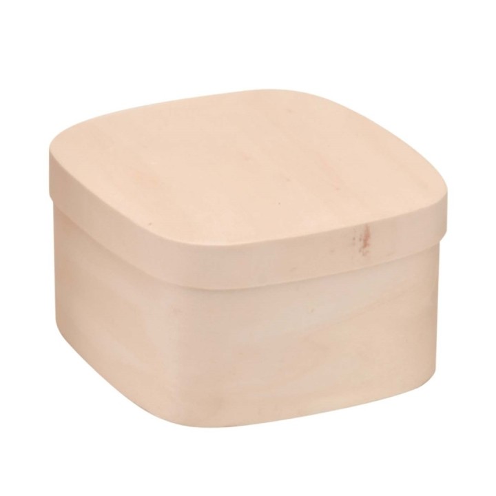 Wood box square 140x140mmH85mm FSC