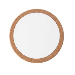 Dessous-de-plat en liège avec céramique, rond 19cm