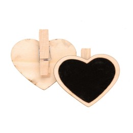 Tableau avec pince, coeur 5x4,6cm