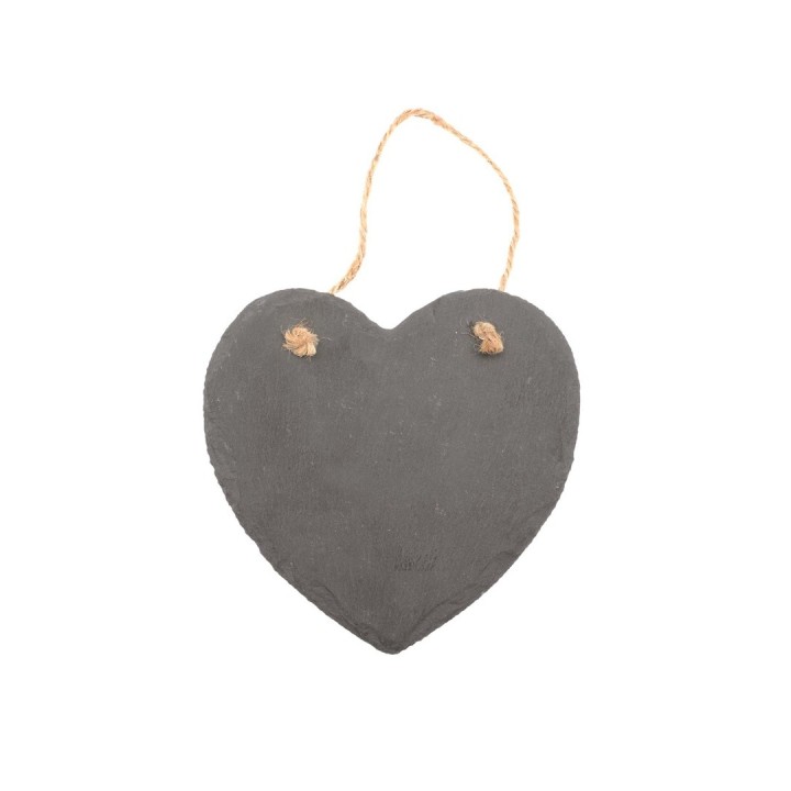 Schieferstein mit Hänger Herz 15x15x0,5cm 1 Stück