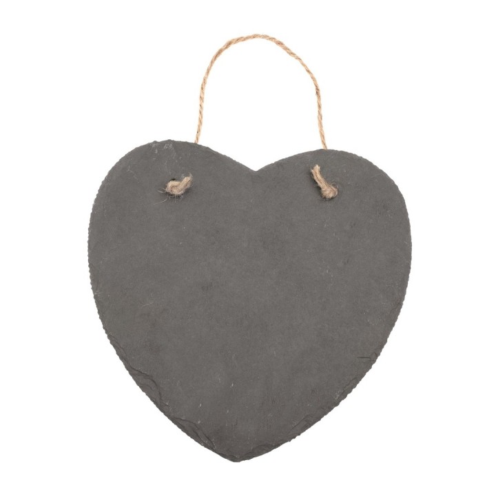 Slate with hanger, heart 20x20x0,5cm 1pce