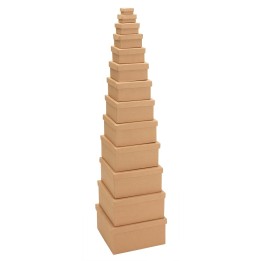 Boxen-Set Pappe eckig 12-teilig