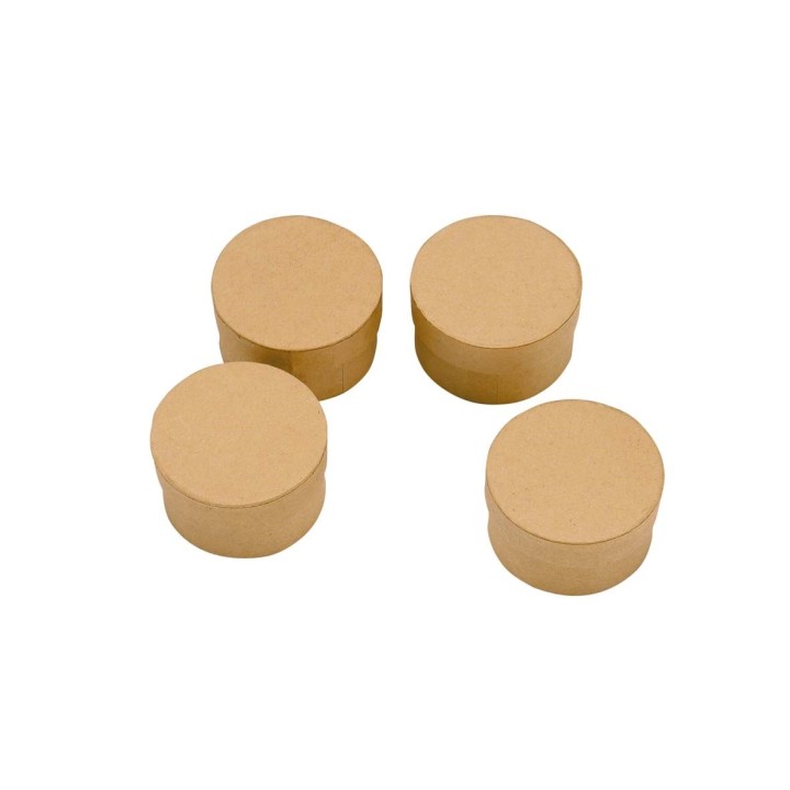 Set de boîtes en carton, 4pcs rond