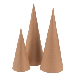 Kegel-Set 3-teilig aus Pappe 10/18/26cm