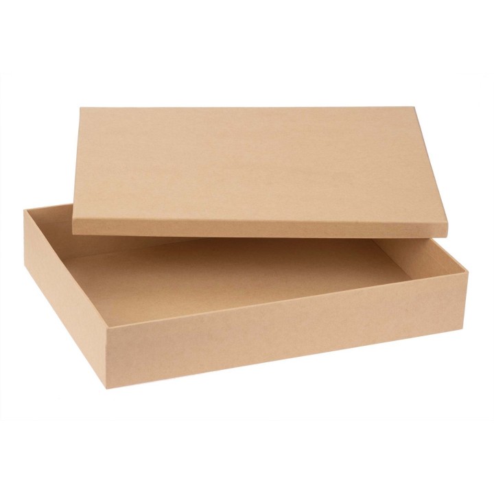Pappbox rechteckig für DIN A4 24,7x34,7x6,4cm