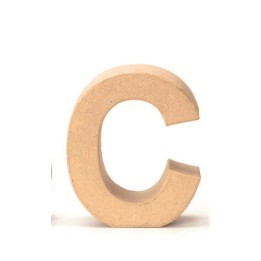 Lettre en carton C 17,5X5,5cm