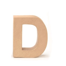 Papp-Buchstabe natur D 17,5X5,5cm