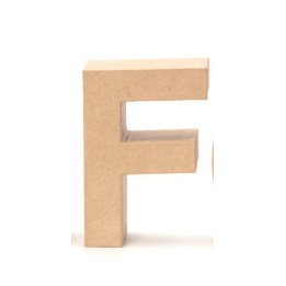 Papp-Buchstabe natur F 17,5X5,5cm
