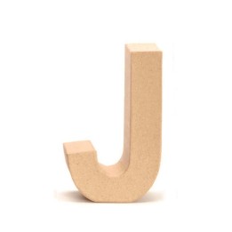 Papp-Buchstabe natur J 17,5X5,5cm