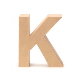Papp-Buchstabe natur K 17,5X5,5cm