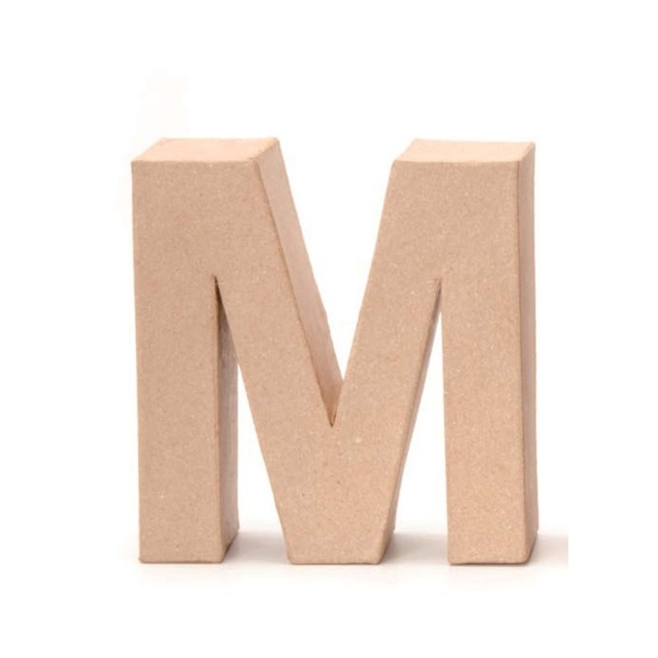 Papp-Buchstabe natur M 17,5X5,5cm