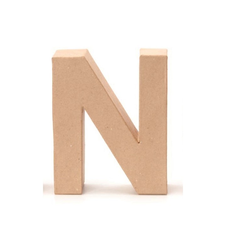 Lettre en carton N 17,5X5,5cm