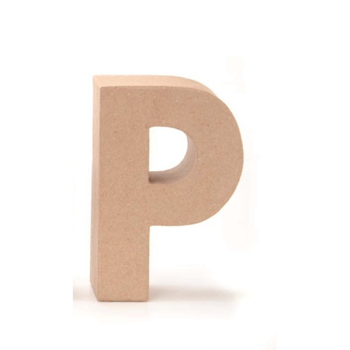 Papp-Buchstabe natur P 17,5X5,5cm