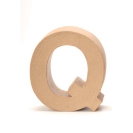 Papp-Buchstabe natur Q 17,5X5,5cm