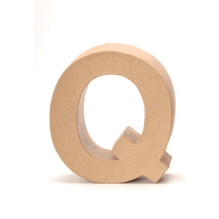 Papp-Buchstabe natur Q 17,5X5,5cm
