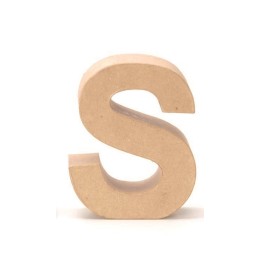 Papp-Buchstabe natur S 17,5X5,5cm