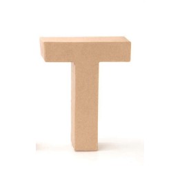 Papp-Buchstabe natur T 17,5X5,5cm