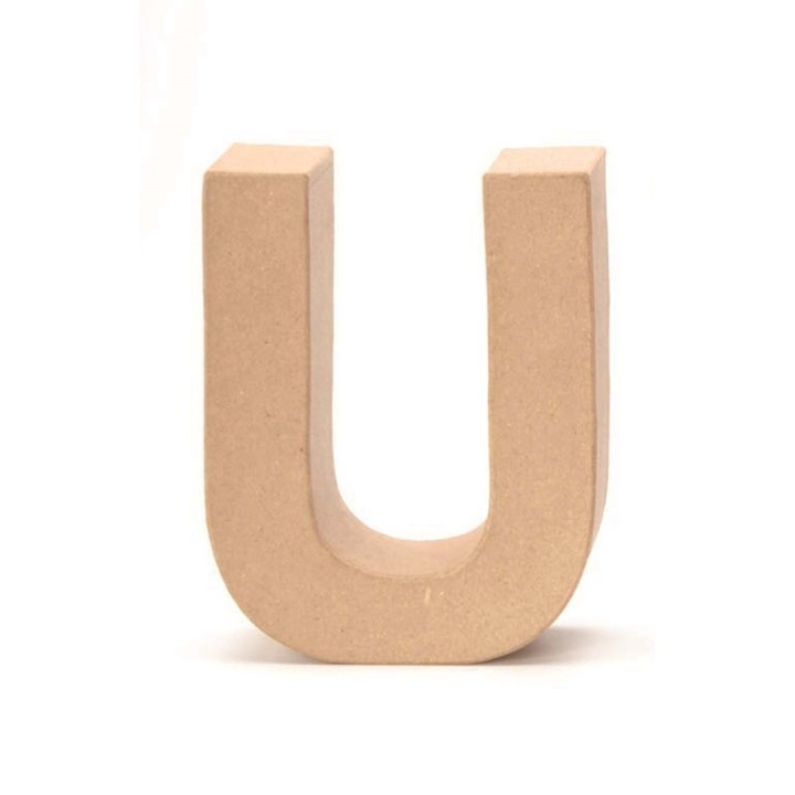 Papp-Buchstabe natur U 17,5X5,5cm