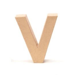 Papp-Buchstabe natur V 17,5X5,5cm