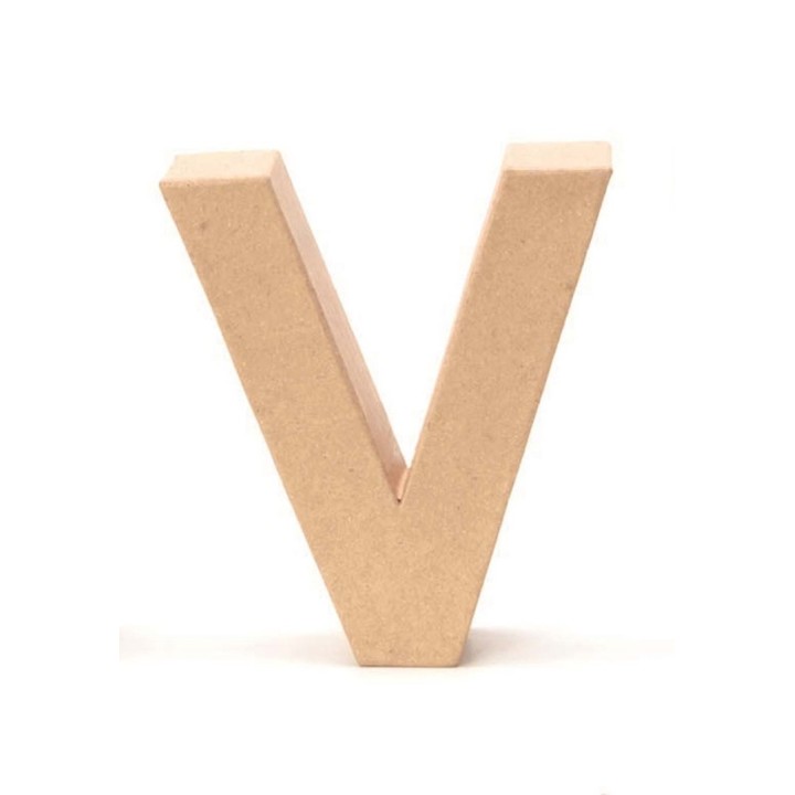Papp-Buchstabe natur V 17,5X5,5cm