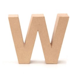Papp-Buchstabe natur W 17,5X5,5cm