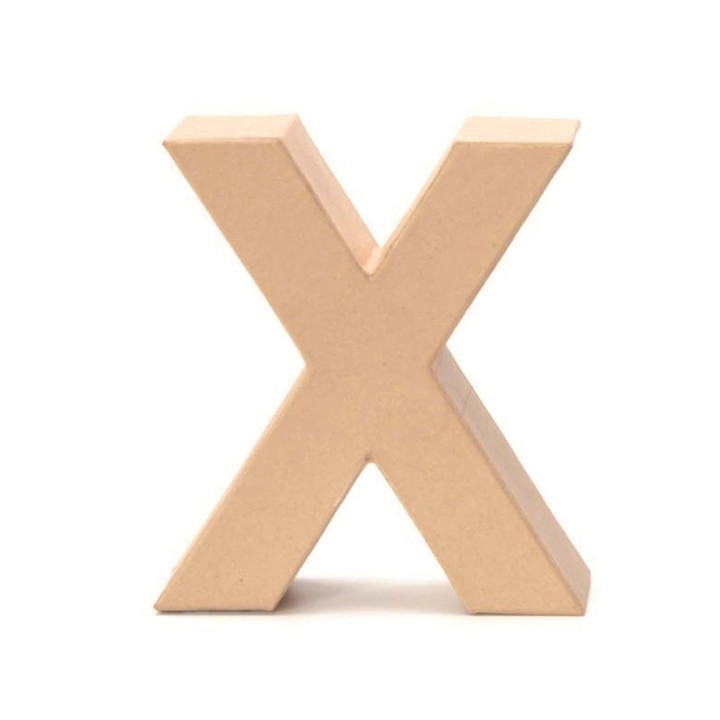 Papp-Buchstabe natur X 17,5X5,5cm