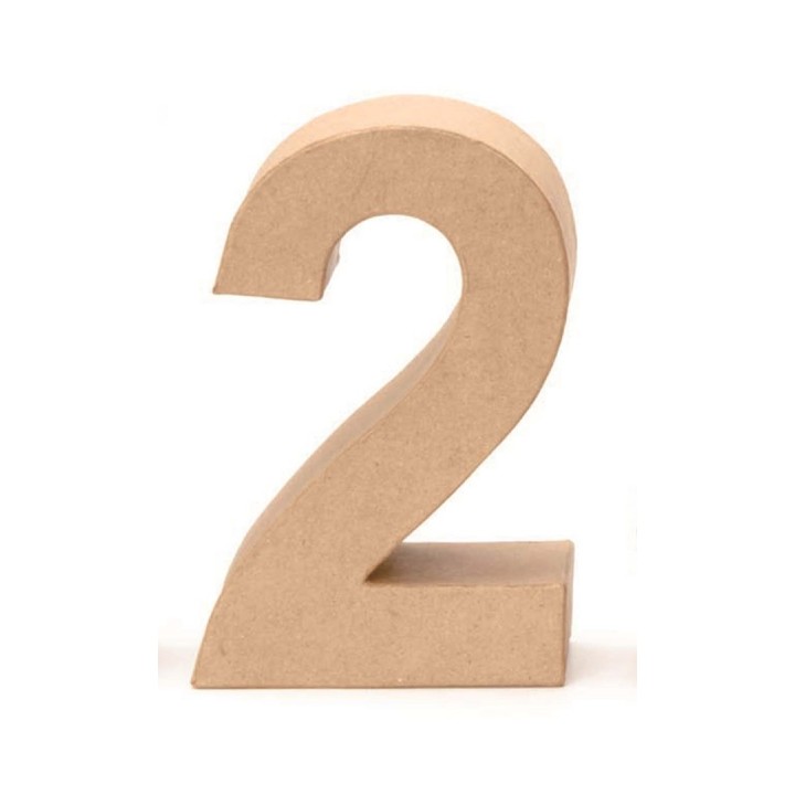 Chiffre en carton 2 17,5X5,5cm