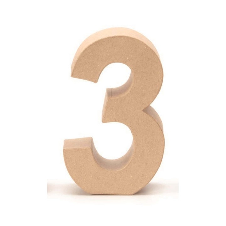 Cardboard number 3 17,5X5,5CM